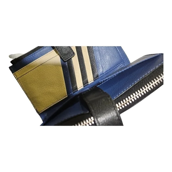 THACKER Multi-use Color block Alexis double zip Wristlet Wallet NWOT - Picture 6 of 14
